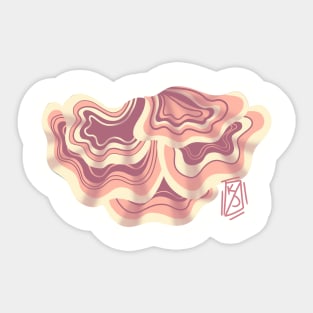 Pink Turkey Tail Mushroom Sticker